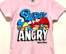 Girls Pink Angry Birds T-Shirt | Age 12 -13 (152cm)