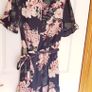 Quiz Black Floral Dress - Size 10 Image 4