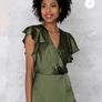 Folkster olive dress size S Image 3