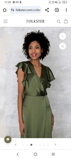 Folkster olive dress size S