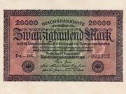 1923 German banknote 20000 Marks