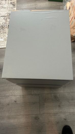 Grey 2-Drawer Nightstand / Bedside Table