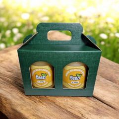 Beezi Honey Gift Box with two jars - Green or Brown box