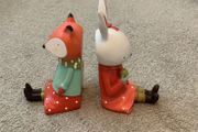Gorgeous Bookend for Nursery or Children's room- Bunny and Fox
