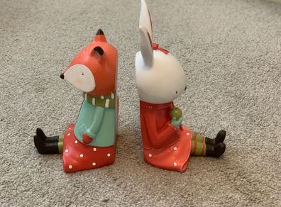 Gorgeous Bookend for Nursery or Children's room- Bunny and Fox