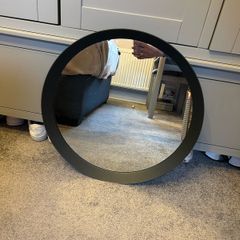 IKEA Langesund Round Mirror 50cm | Black Frame | Modern Wall Mirror | New
