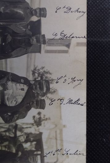 French Officers Pre - WW1 Tunisia 1907 Postcard - With Names