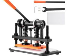 Leather Cutting Machine, 25.9 x 12 cm Embossing Plate Manual Die Cutter, 1.2 cm Pressure