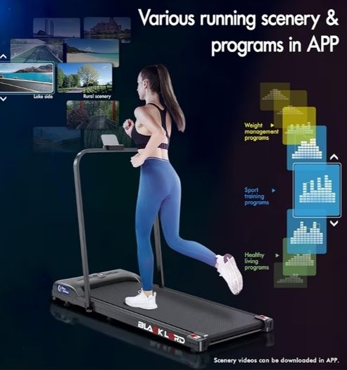 Portable Walking Pad, 3-in-1 Compact Foldable Under Desk Treadmills for Home, LED Display, Remote Control, Electric Running Machine, 120KG Loads, Max. 9 or 12km/h, for Walking Jogging