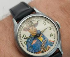 Vintage Roy Rogers Animated Swiss Watch 1950 Western Collectible  Serviced & Running