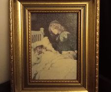 Oleograph of Wake Up It's A Christmas Morning by Arthur Elsley