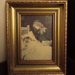 Oleograph of Wake Up It's A Christmas Morning by Arthur Elsley