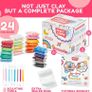 24 Colors Air Dry Clay For Kids With 8 Modelling Clay Tools, Project Booklet & 24 Poly Bags for Sculpting, DIY, Art & Crafts Ultra light, Fine, Soft, Self Drying Foam Clay Perfect Gift for All Ages (FREE SHIPPING) Image 2