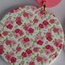 Pink & White Blossom Motif Round Earrings Image 5