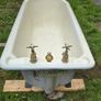Vintage Cast Iron Bath Tub  Solid Heavy Bath Image 2