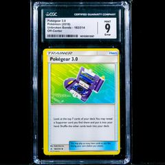 Pokegear 3.0 182/214 Off-Center CGC 9 Mint Error Unbroken Bonds Pokemon Card Trainer Centre Trainer Uncommon