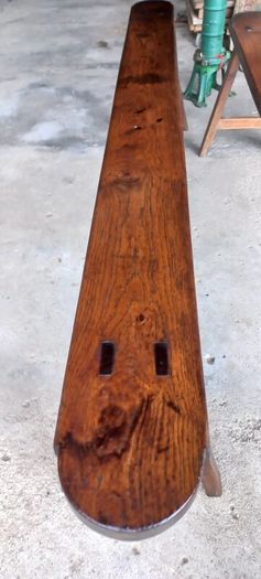 Set Of Two Antique French Solid oak Benches very sturdy  strong and solid Beautiful Patina