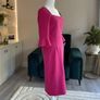 Brand-new Fuchsia Pink Pencil Dress with Bell sleeves from The Pretty Dress Company Image 8