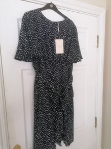 Emily and Me Navy Polka Dot Dress