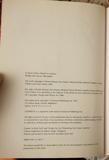 The Guinness Book Of Ireland, Eds. Bernard Loughlin & Colm Toibin