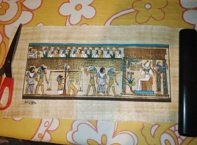 Two Egyptian Papyrus Paintings