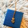 Cute Bear Beaded Necklace Gold Tone Image 4