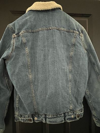 Levi's Blue Denim Sherpa Jacket