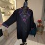 Ladies Black Coat with Tartan inside from Gm Globus. Size UK 14 / EU 42 Image 2