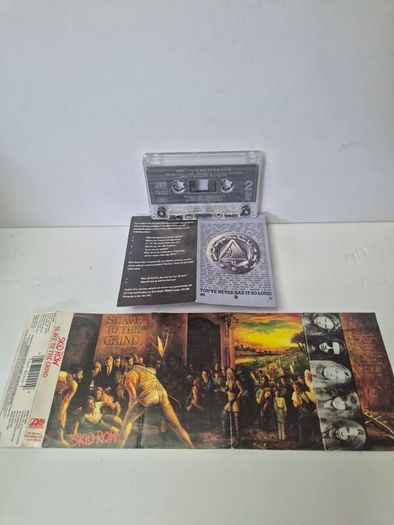 Skid Row - Slave To The Grind (1991 Cassette) Rare Promo Insert Included