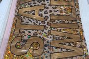 Stay Wild Glitter Makeup / Toiletry Bag New