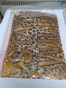 Stay Wild Glitter Makeup / Toiletry Bag New