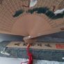 Wooden Hand Painted & Pierced Asian Fan Image 2