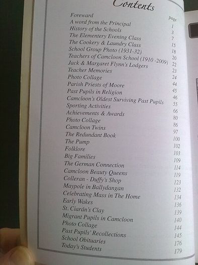 A history of the schools and people of Camcloon area 1870-2009 Ireland Roscommon