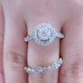 Adara 9ct White Gold 0.75ct Diamond Ring Set Image 8