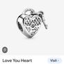 New genuine pandora  padlock love you charm and small key Image 6