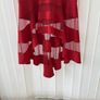 Joseph Ribkoff Drop Shoulder Dual Fabric Red Sheer Panelled Dress SIZE 14 Image 5
