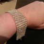 Selection of diamante bracelets, earrings and necklace Image 8
