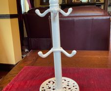 Kitchen Craft Traditional style cast iron  cream mug tree stand . Height is 35.5 cm. 2 available .Pricing them individually and can sell individually