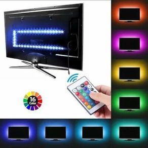 Waterproof 5V LED Strip Light 2m 30leds Flexible 5050 RGB TV Backlight USB Cable And Mini Controller 24 Key Remote