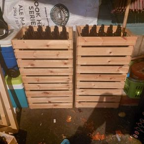 Beer Bottles x 20 + stacking crate