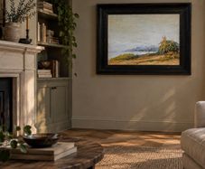 John Williams signed original oil painting - Coastal landscape with Aloes
