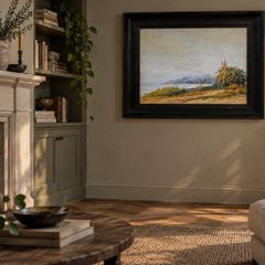 John Williams signed original oil painting - Coastal landscape with Aloes