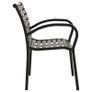 Garden Chairs 2 pcs Steel and WPC Black Image 4