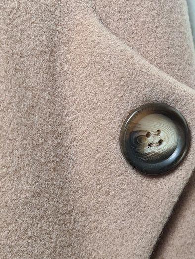 womens BLARNEY WOOLEN MILLS wool cashmere coat 3/4 lenght jacket brown tan camel Size UK 18 EU 44