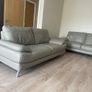 2x Three seater grey/beige sofas Image 5