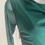 Quiz green sparkly long sleeve blouse size UK10 EU38 Perfect condition Postage included Image 3