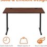 Office Computer Desk, Walnut Desktop and Black Frame, Rectangular, Simple Assembly, 120 x 60 x 73.6 cm Image 3
