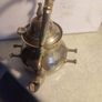 Antique Engraved Victorian Brass Hot Water Tea Kettle RARE EUC Image 5