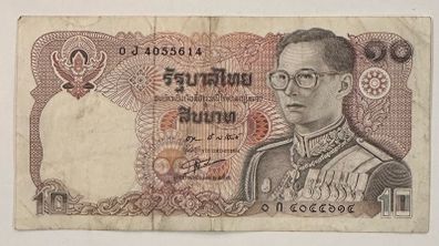 Thailand 10 Baht Banknote