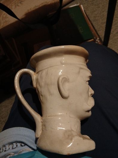 Antique WW1 era Kitchener Ceramic Character jug